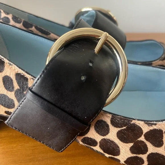 NIB Frances Valentine Katy Haircalf Cheetah Maryjanes Size 8.5 - Picture 7 of 15